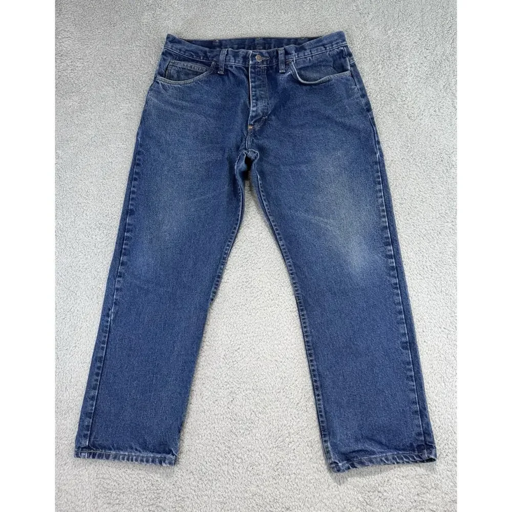 Bulwark FR Cat2 Mens Denim Jeans 35x27 Flame-Resistant Straight Stretch Fit 2112